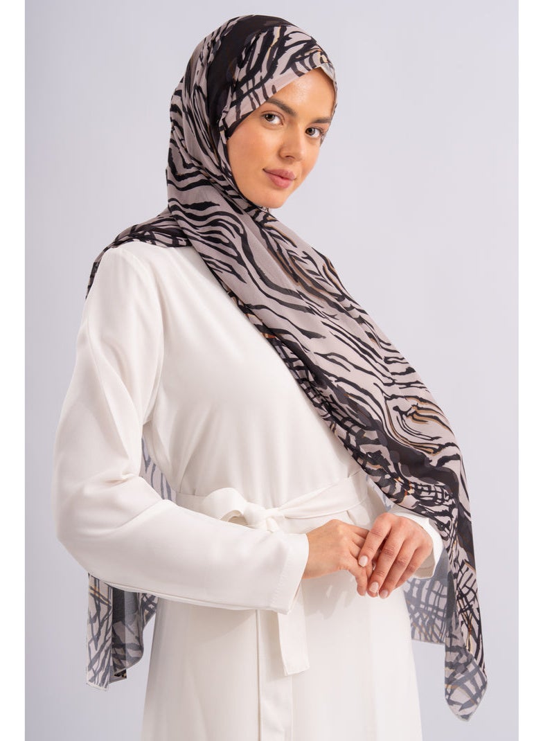 Alamki Women Hijab Wild Harmony Printed Chiffon - Image 1